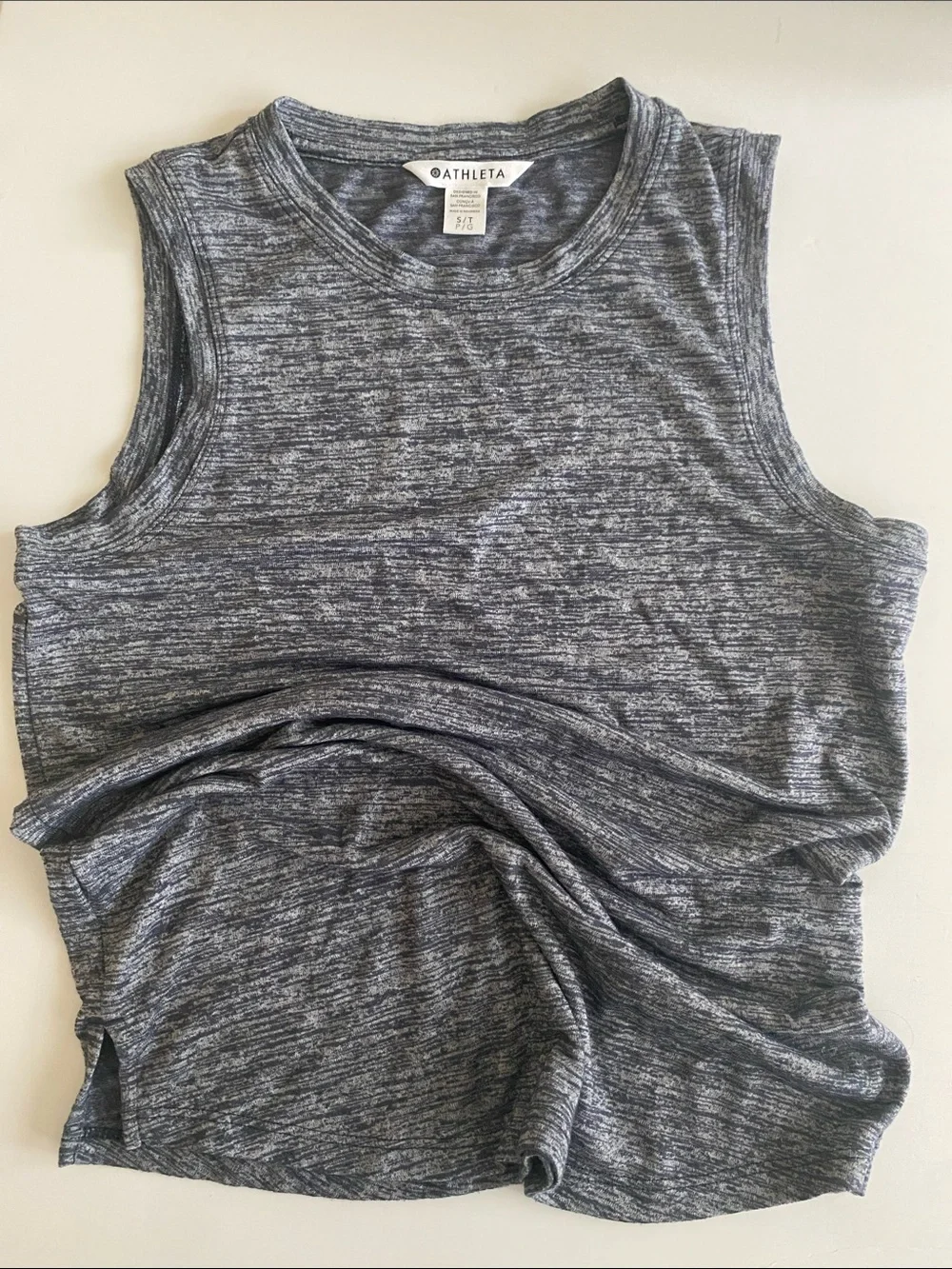 Athleta Heathered Charcoal Muscle Tank - Picture 2 of 4